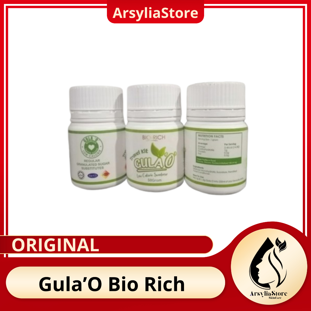 

Bio Rich Gula'O Original Pemanis Alami 1 Botol 50GR