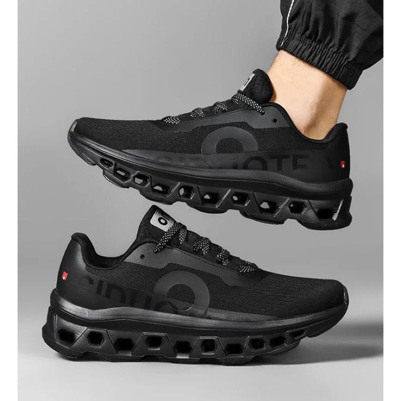 Sepatu full hitam original Oc kekinian sneaker