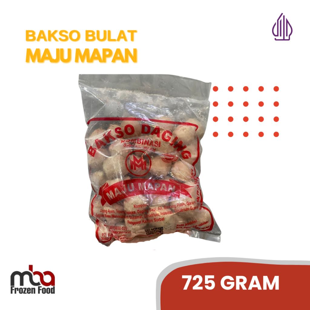 

Bakso BULAT maju mapan (50bj) 725 Gram /Bakso /Baksosapi /Pentol /Dagingsapi /Daging /Baso /Frozenfood /Sapi /Meatball