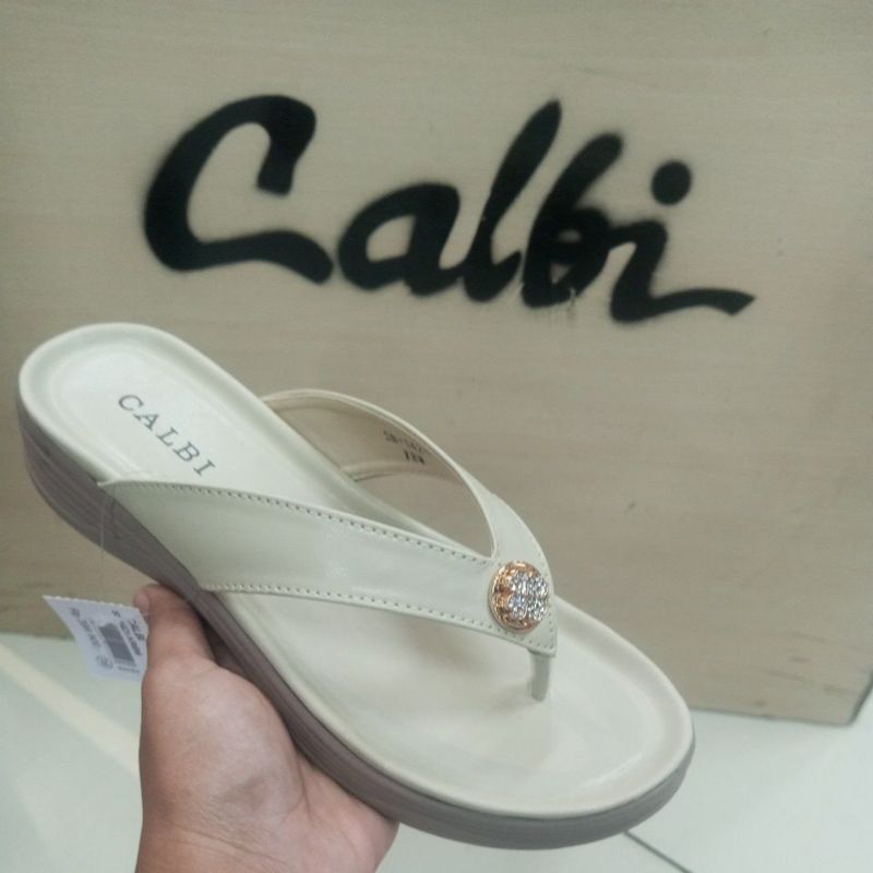 Sandal Wanita Wedges Calbi Original Artikel SN 1421 Model Jepit Hak 3 CM Size 36-40
