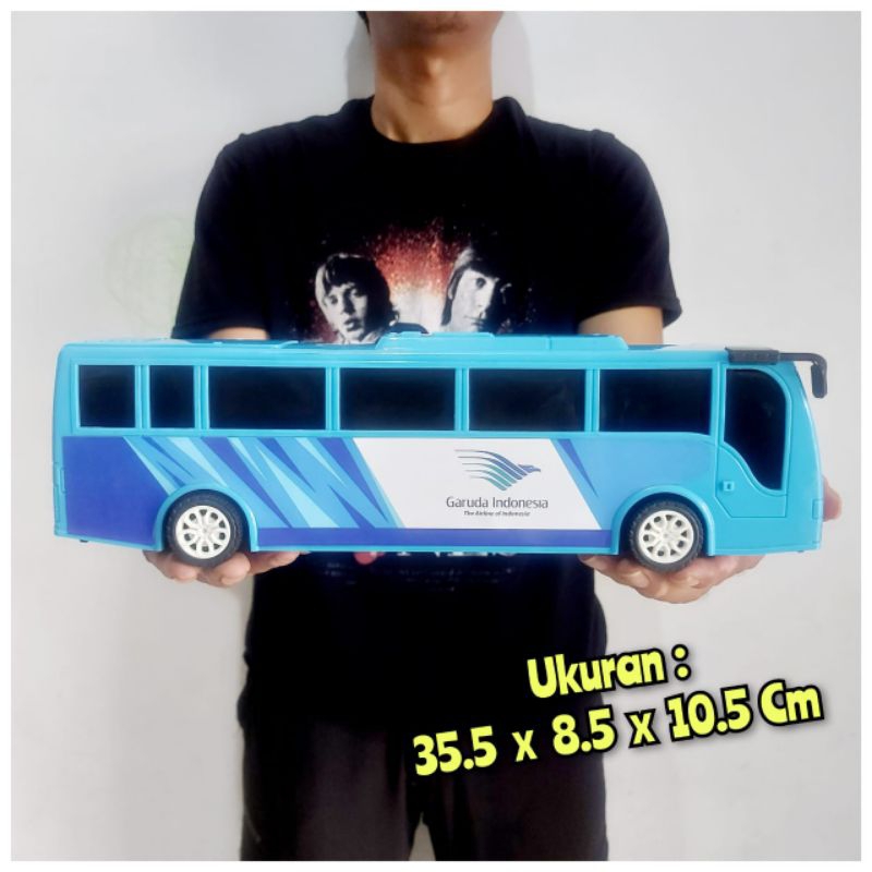 MAINAN MOBIL BIS ANGKUT PENUMPANG BANDARA - MINIATUR BUS MASKAPAI