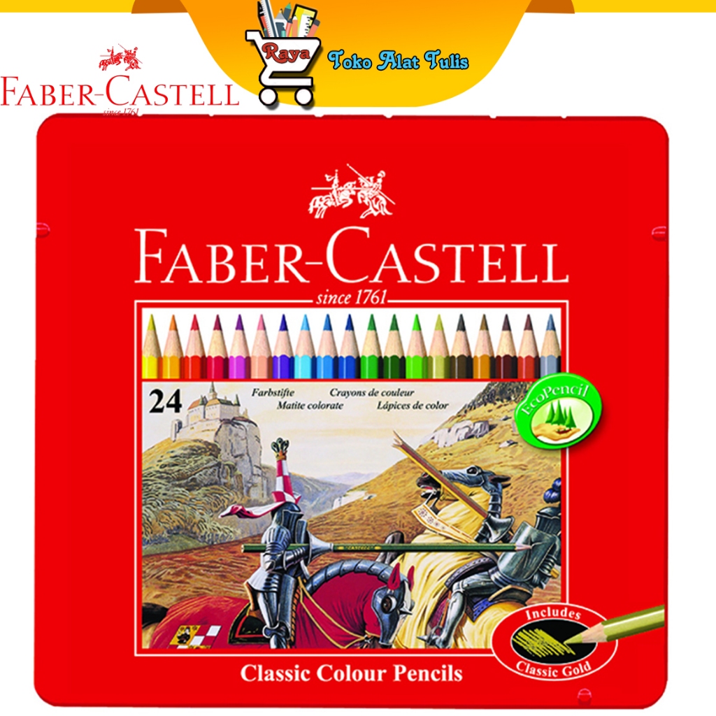 

Faber Castell Colour pencils in tin case 24 L 115845