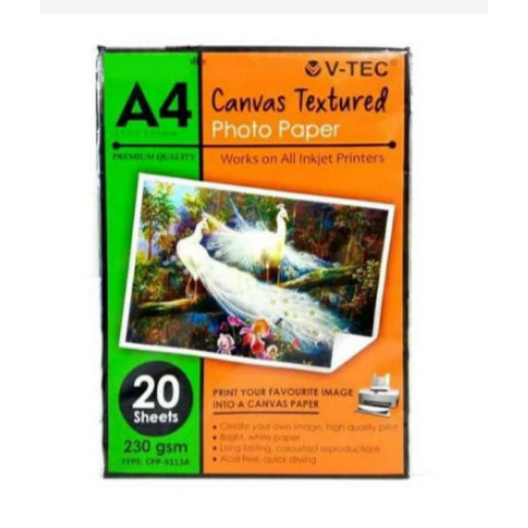 V-TEC CANVAS PHOTO PAPER TYPE CPP-9113A A4 230GRAM
