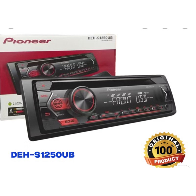 Pioneer DEH-2125UB Head Unit Single Din USB Bluetooth