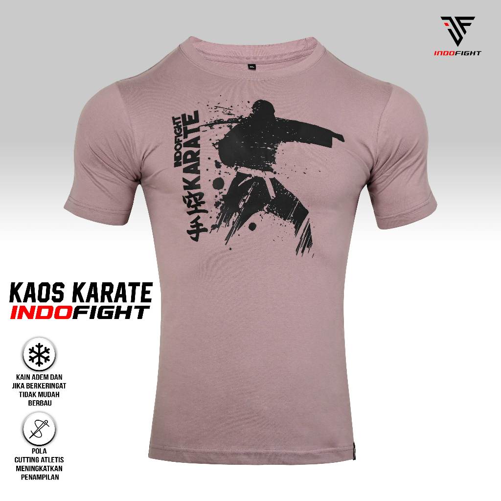 Kaos Karate Indofight T-shirt Karate Baju Karate Kaos Olahraga Karate Apparel Unisex