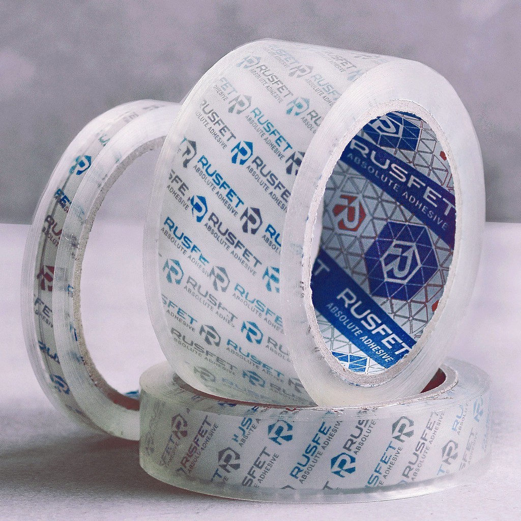 

Rusfet Superclear Tape - Lebih Jernih, Rekat, Premium Dari Daimaru - lakban Lakban Selotip Isolatip Isolatif - Coklat Bening Transparan