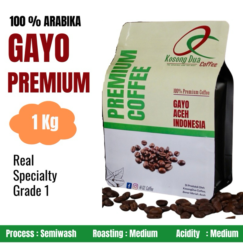 

Premium Kopi Arabika Gayo 1 kg Biji / Bubuk | Biji Roasting Arabika Gayo Aceh Asli