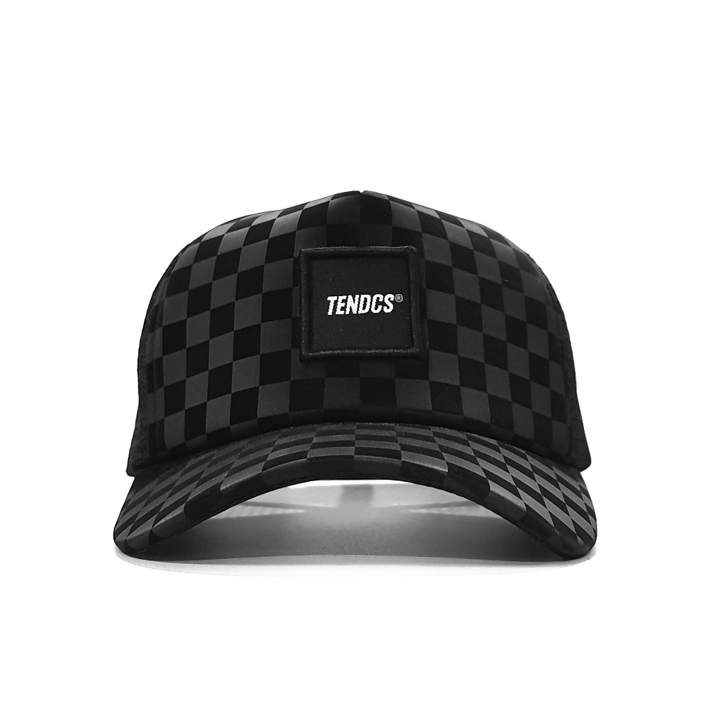 TENDENCIES Simplicity Black Checker Hat Trucker