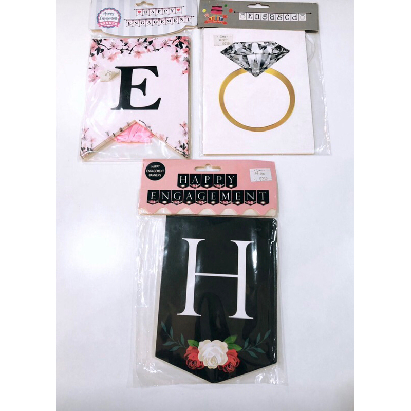 Banner Engagement / Tulisan Happy Engagement /Pertunangan