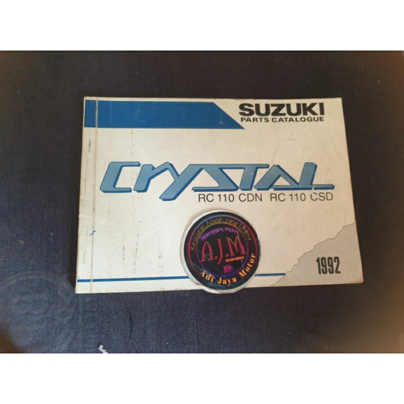 Buku Part Catalog Katalog Copian Suzuki Crystal Rc110 1992