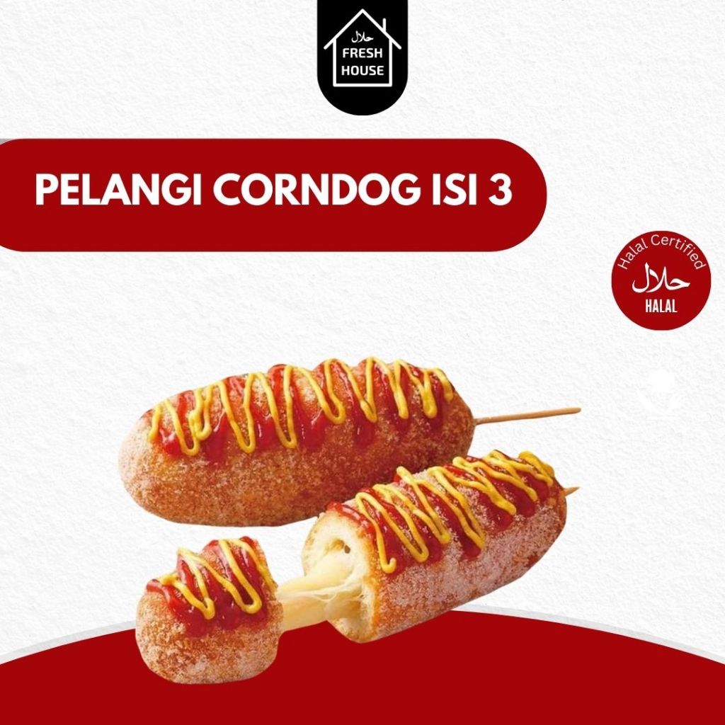 

KOREAN CORNDOG MOZARELLA SOSIS PELANGI ANAK NON MSG TANPA PENGAWET