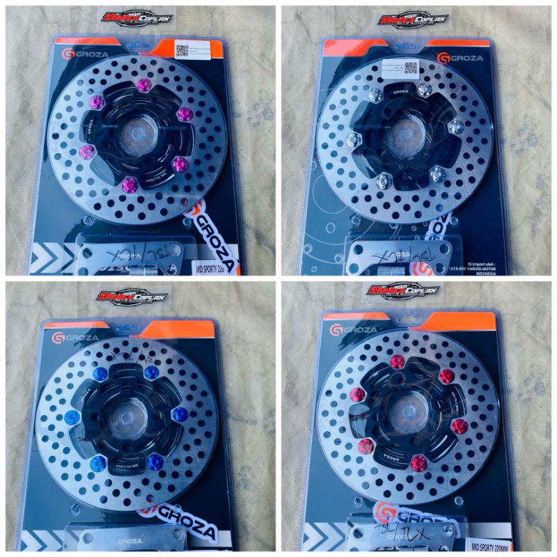 DISK BRAKE PIRINGAN DEPAN CAKRAM FLOATING GROZA NEW YAMAHA MIO BAUT 4 220MM