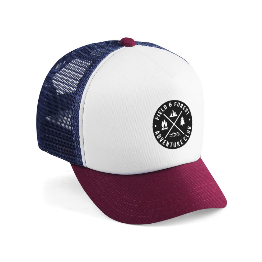 Topi Adventure Lidah Pendek Marun Topi Trucker Jaring Pria Original