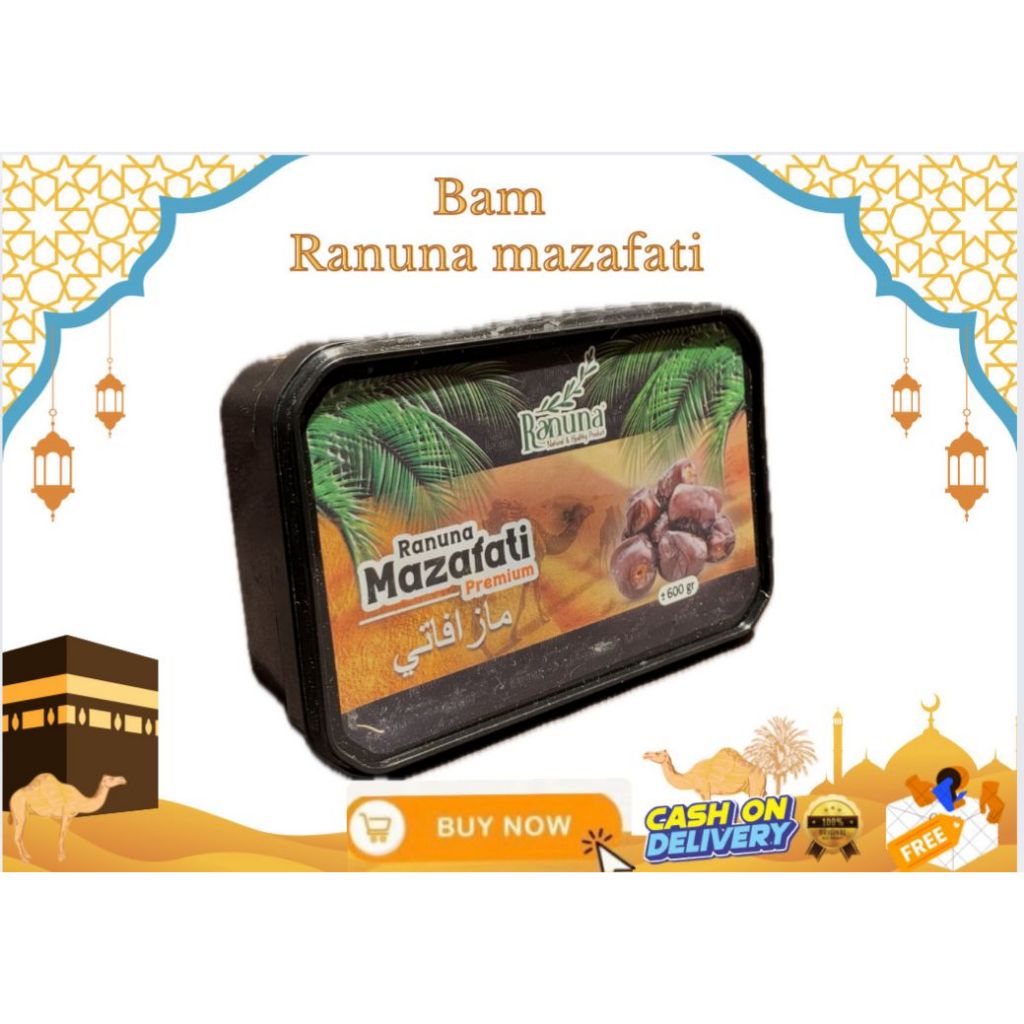 

Kurma Bam- Ranuna Mazafati Super Premium Organic High Quality 500gr