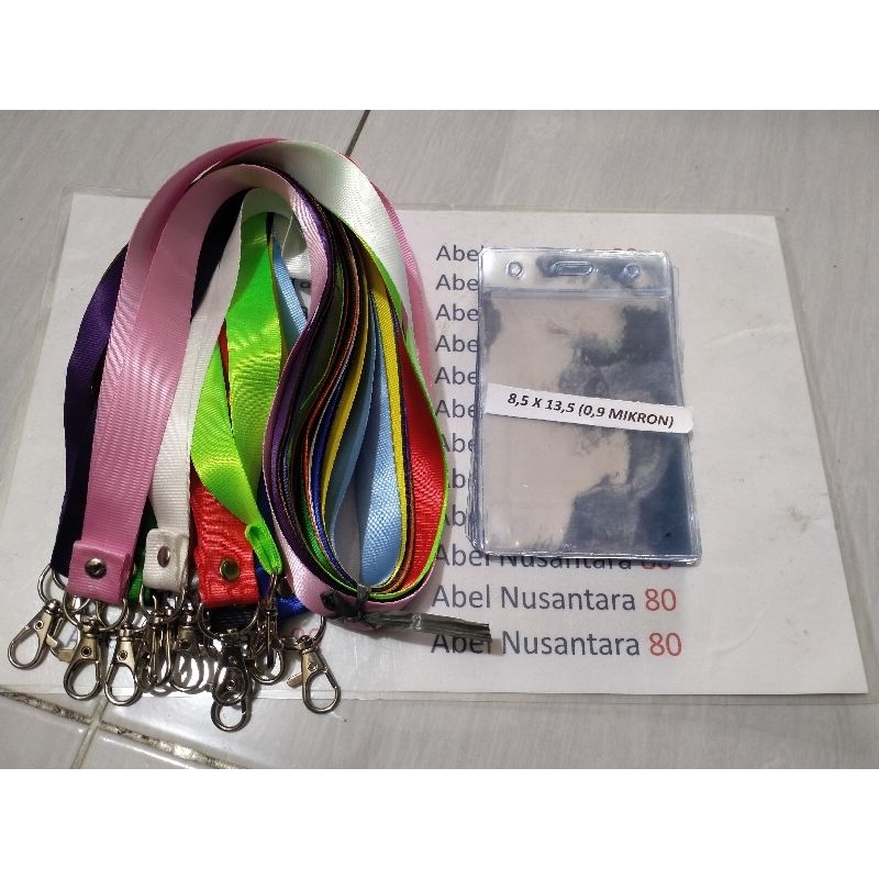 

paket Tali 2cm polos+plastik panitia uk 8, 5 x 13, 5 cm isi paket 10 pcs tebal plastik 0, 9 mikron