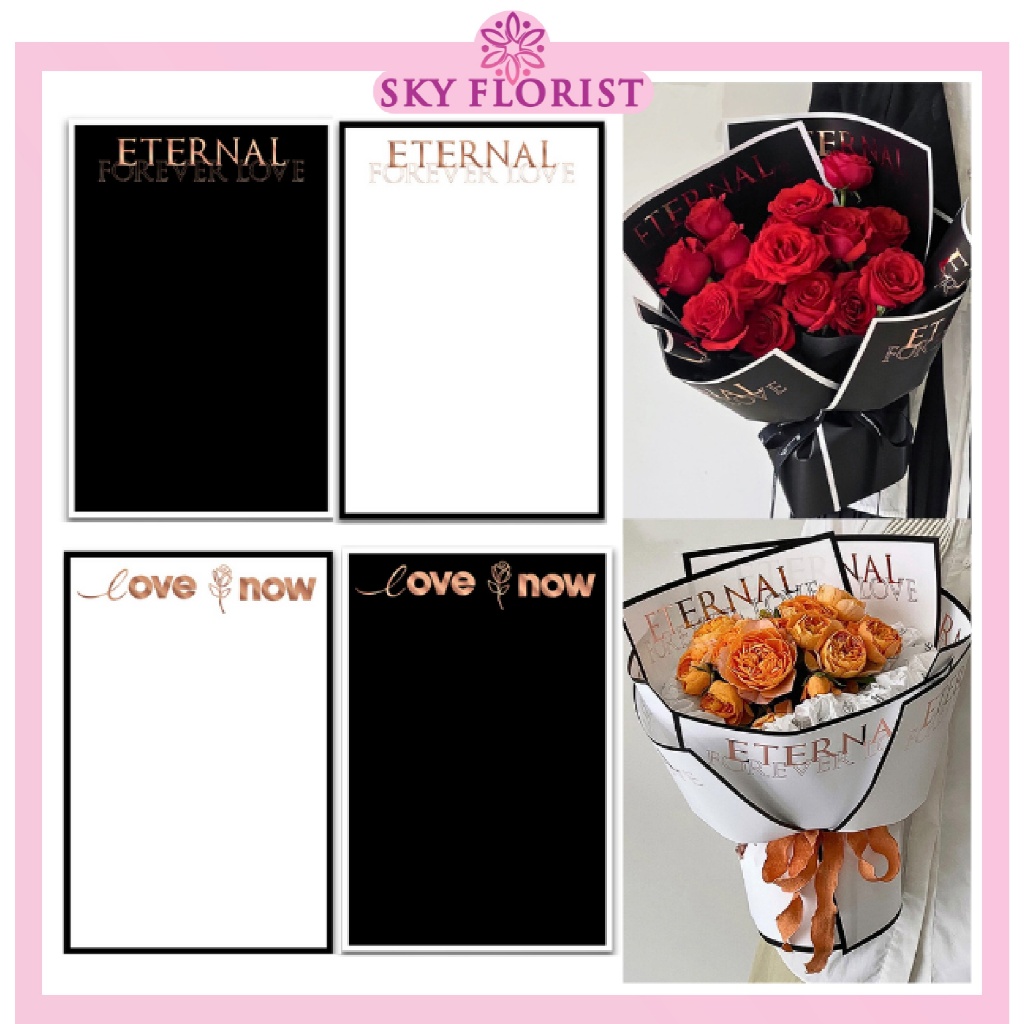 

10 Lembar Kertas Buket Bunga 45x30cm Bahan Waterproff Matte Solid Doff Valantine KB70