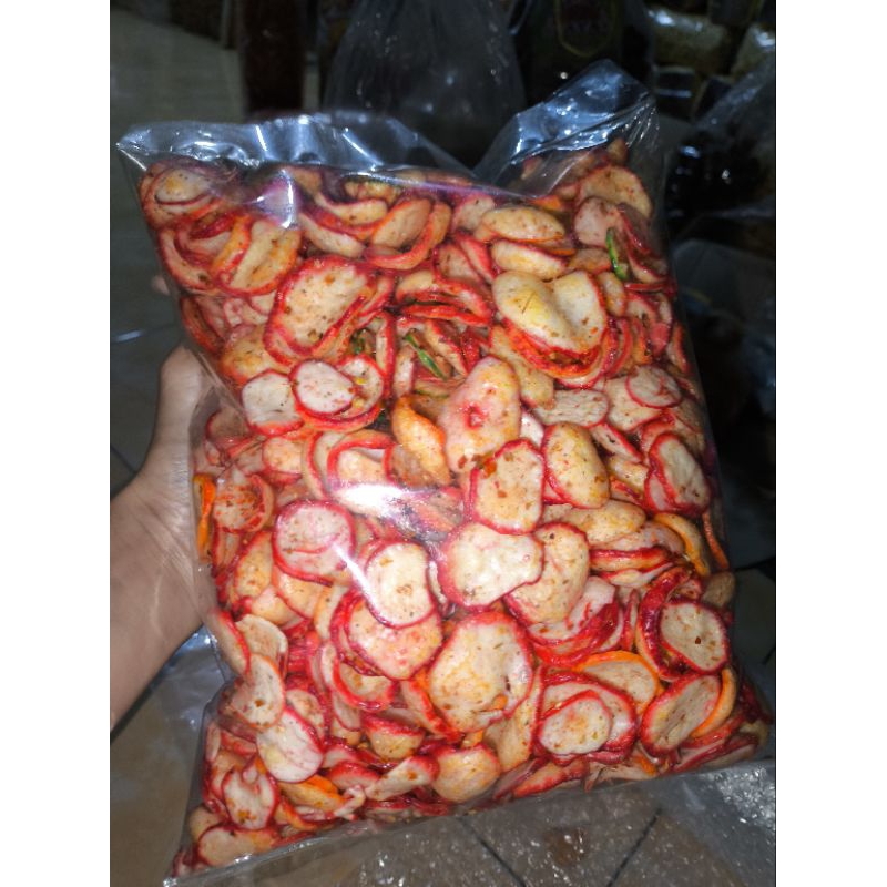 

snack murah seblak kencur/kerupuk seblak pedas gurih renyah 500gr, 1kg, 1bal makanan ringan terlaris