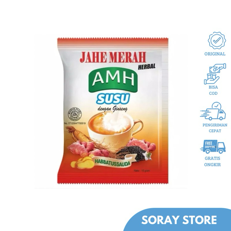 

Jahe Merah AMH Susu -1 Renteng Isi 10 Sachet