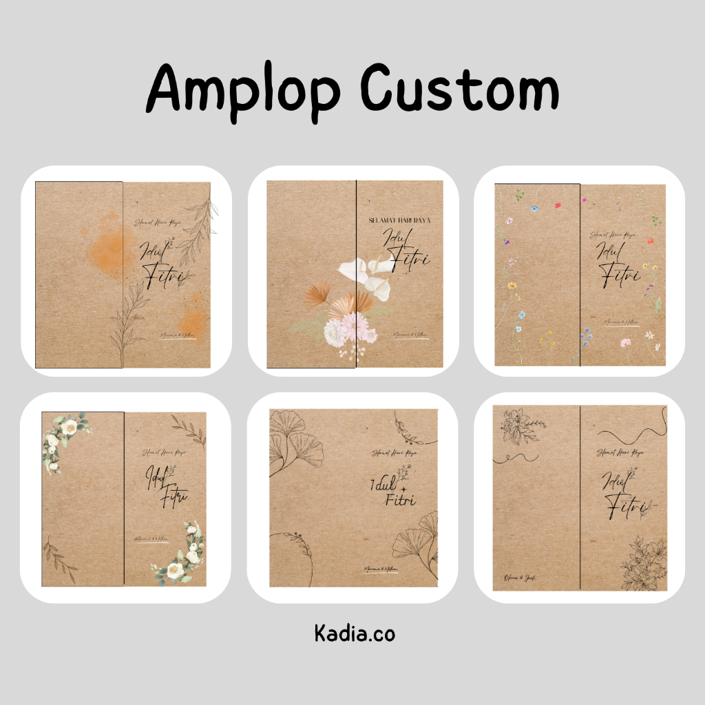 

Amplop custom lebaran rustic - kode G
