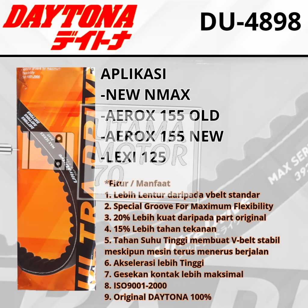 Vanbelt Vbelt Daytona New Nmax 2022 Aerox 155 Lexi DU 4898
