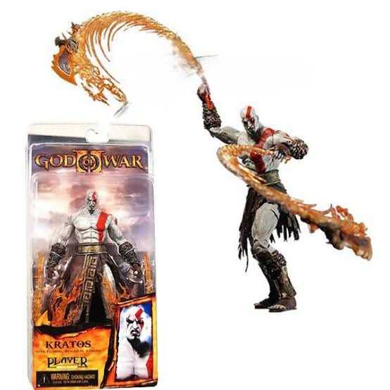 Neca Kratos God of War with Flaming Blade of Athena