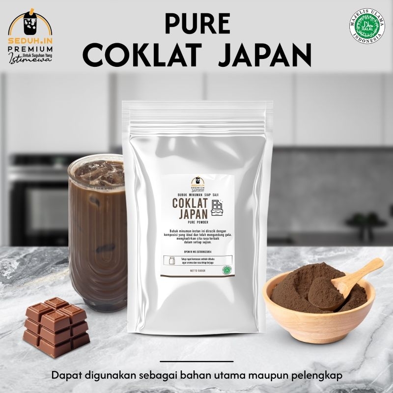 

500 Gram - Cokelat Jepang Pure - Tanpa Gula / Bubuk Minuman Premium Pure