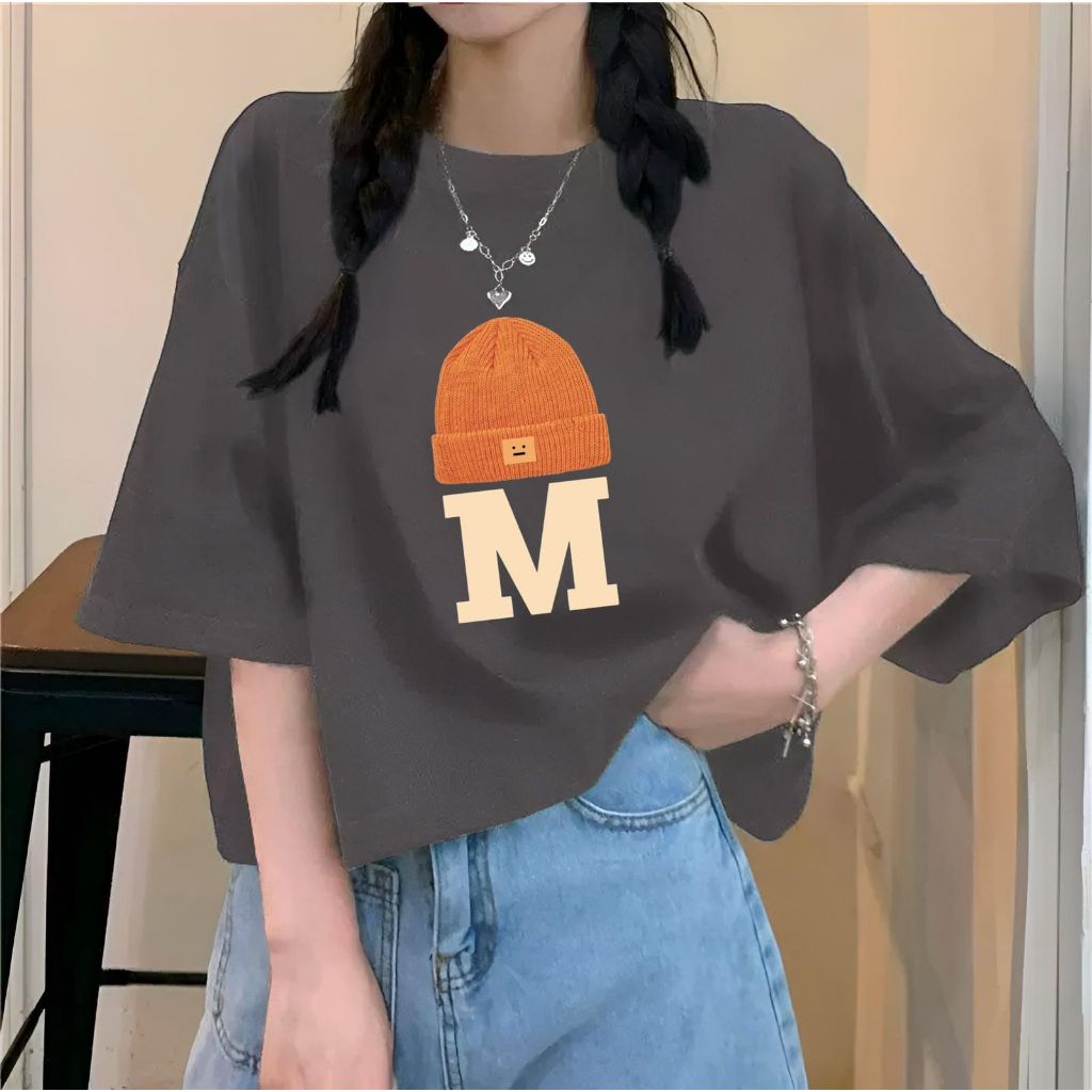 BAJU KAOS CROP TOP OVERSIZE WANITA KOREAN STYLE TERBARU