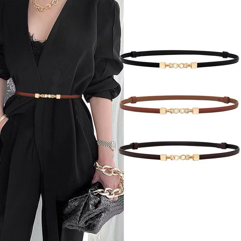 BISA DIATUR PANJANG PENDEK✅Ikat Pinggang Gamis Wanita Adjustable Gesper Kulit Tali Kecil Womens Belt