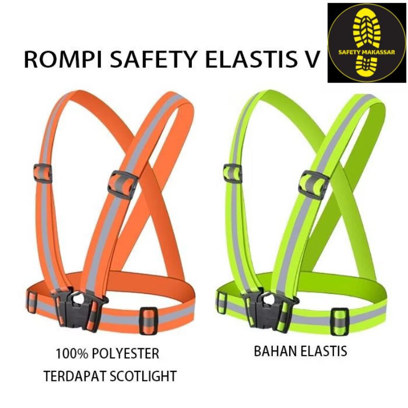 Rompi Safety Rompi Proyek Elastis tali