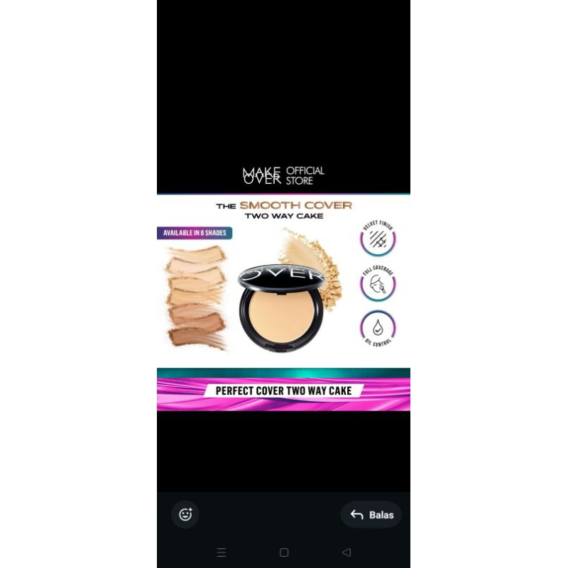 MakeOver Perfect Two way Cake BedakPadat