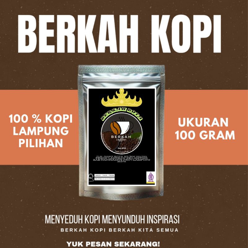 

BERKAH KOPI UKURAN 100 GRAM KOPI BUBUK ASLI LAMPUNG