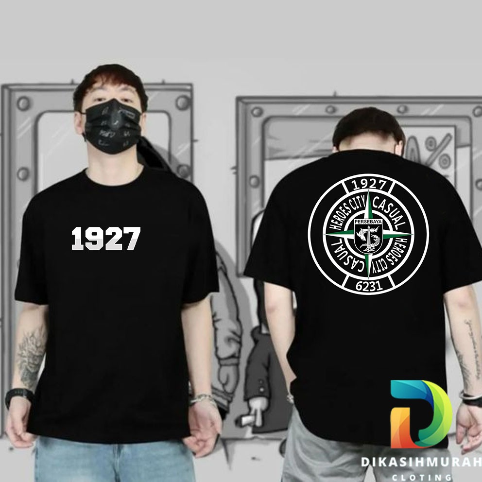 KAOS ATASAN OBLONG PRIA MOTIF PERSEBAYA SURABAYA DEPAN BELAKANG KAOS DEWASA LENGAN PENDEK KAOS DISTR