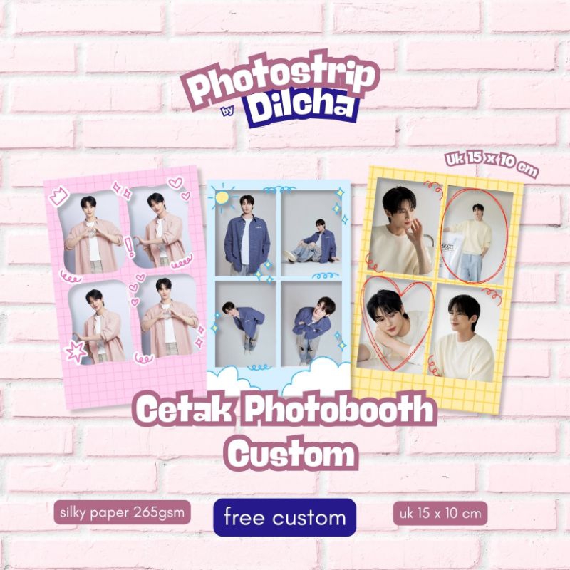 CETAK PHOTOBOOTH POSTCARD Custom Foto Strip Bebas Pilih Template (BACA DESKRIPSI WOI)