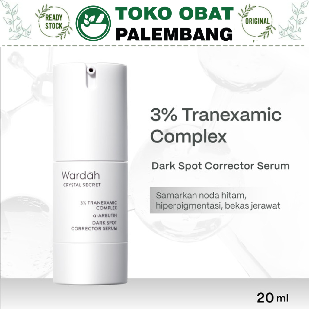 WARDAH CRYSTAL SECRET DARK SPOT BRIGHTENING SERUM 20ML MENCERAHKAN WAJAH  3% Tranexamic ARBUTIN FLEK