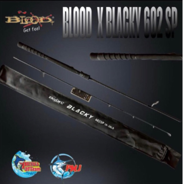Joran blood blacky panjang 165-180cm solid karbon