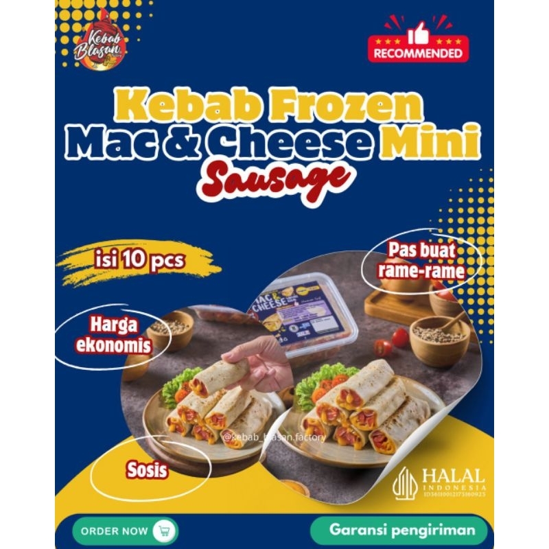 

NEW VARIAN/ KEBAB FROZEN SOSIS MAC N CHEESE MINI ISI 10