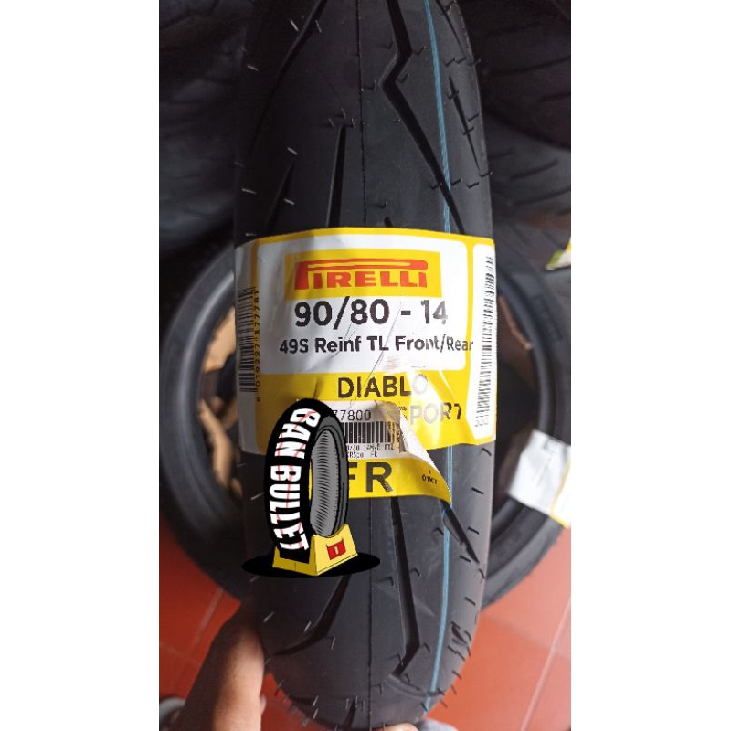 Ban motor PIRELLI DIABLO ROSSO SPORT size 90/80 R 14