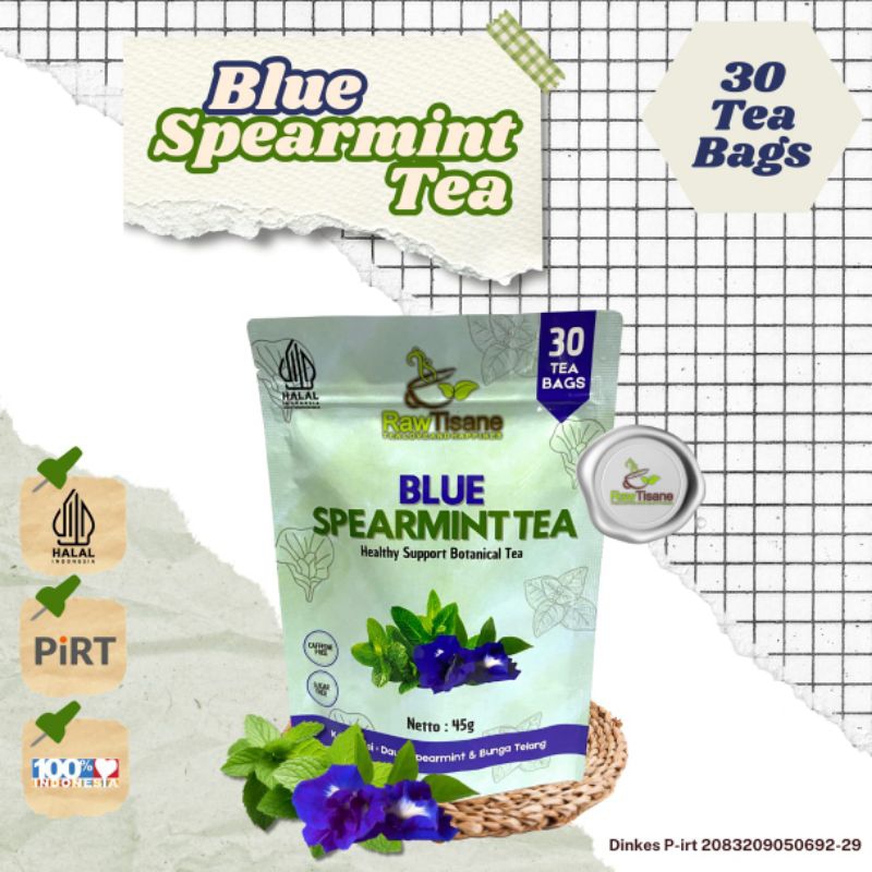 

Blue Spearmint Tea / Teh Bunga Telang & Daun Spearmint / Isi 30 Tea Bag