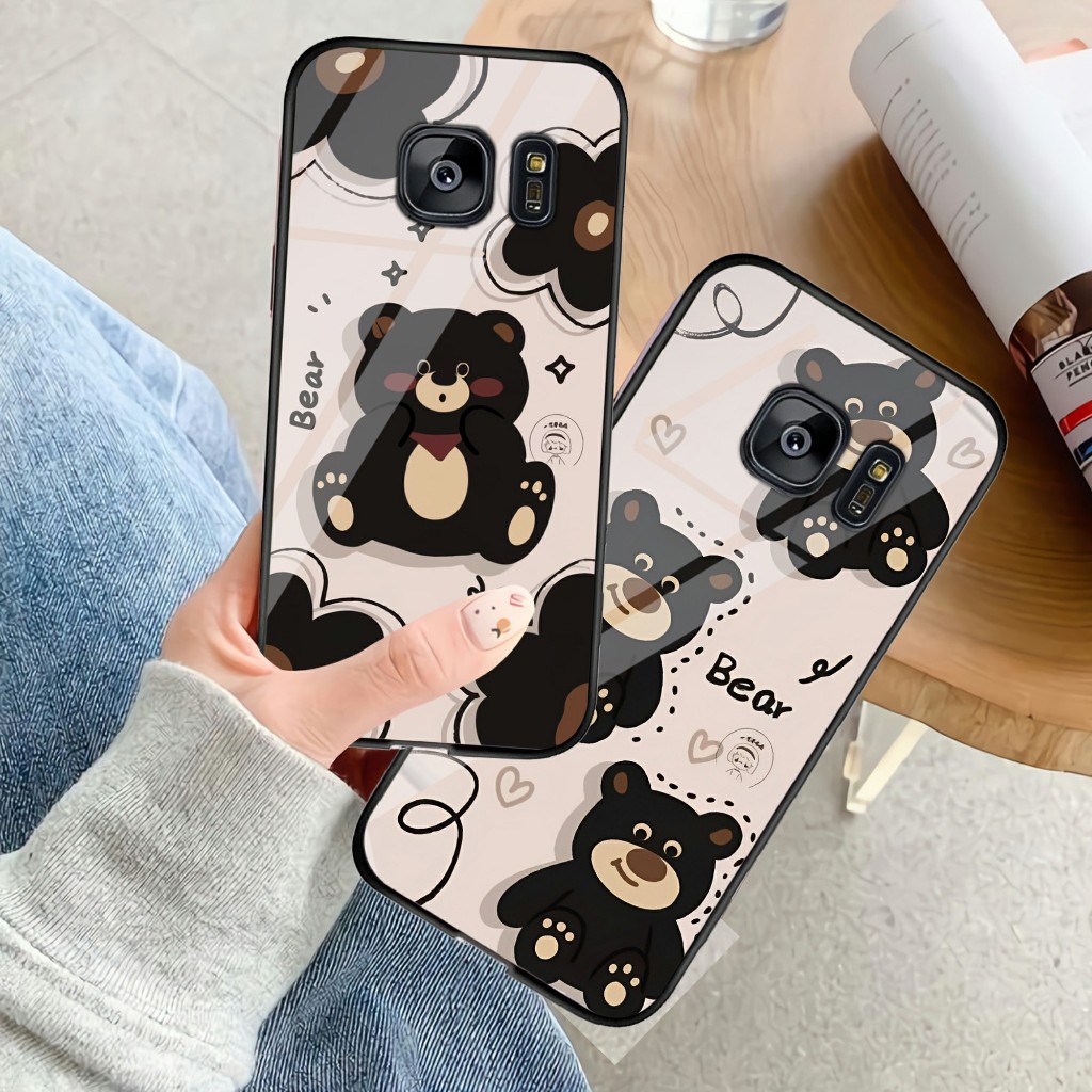 Softcase Kaca Samsung S7 Edge S7 S7 Flat  - Kesing hp Samsung S7 Edge S7 S7 Flat GC 398