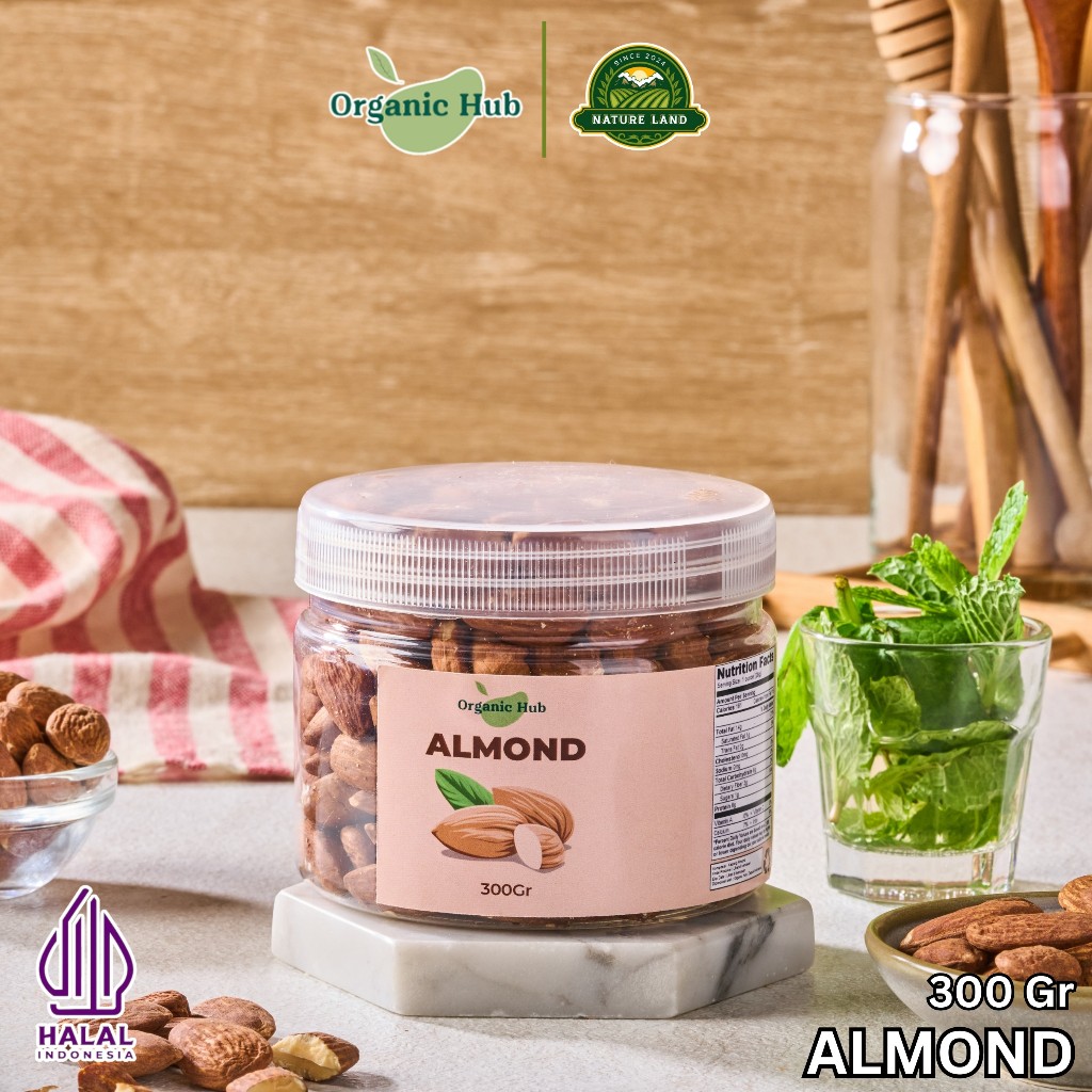 

Organic Hub Kacang Almond Roasted Panggang 100% Premium Original Natural 100 gr