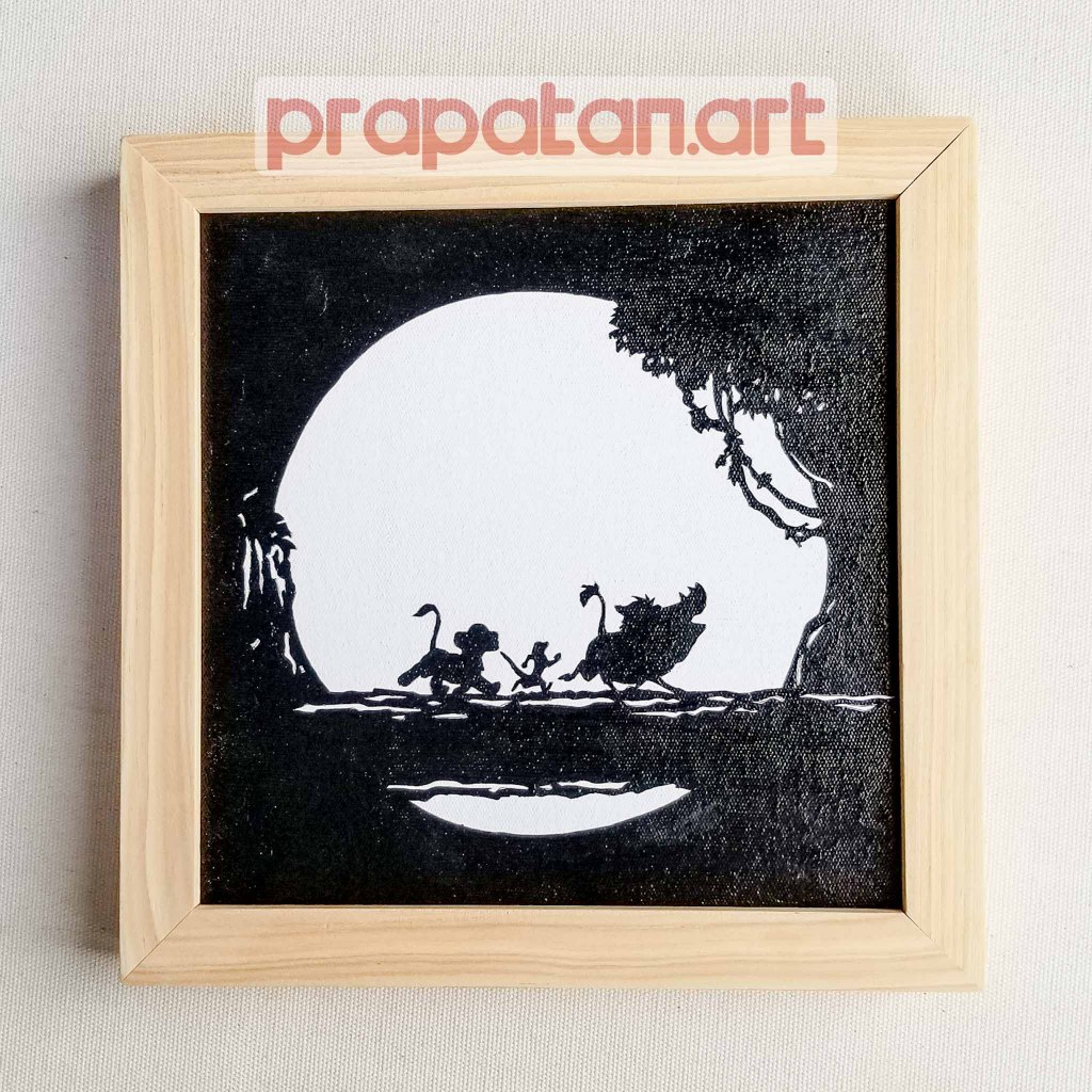 

tyvf Wooden Frame Pura Kanvas Minimalis 50cm Bingkai Kanvas