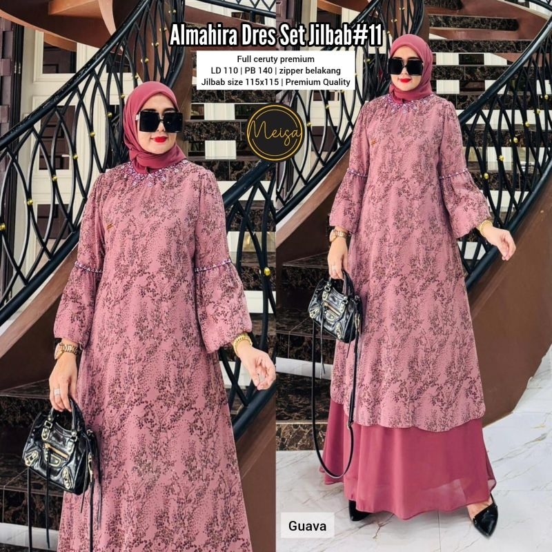 [[ READY STOK SIYAP KIRIM ]] ALMAHIRA SET JILBAB SAKINA - HANNAH - QUENA SET JILBAB BY MEISA STOREE 