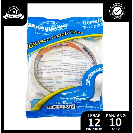 

Double Tape 12mm x 10 Yard - 1 Roll (Satuan) - Berry