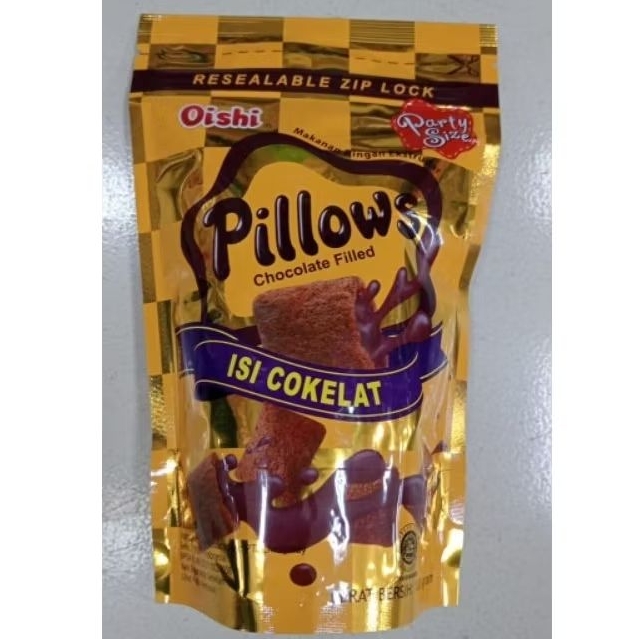 

Oishi pillows isi coklat & ubi 100g