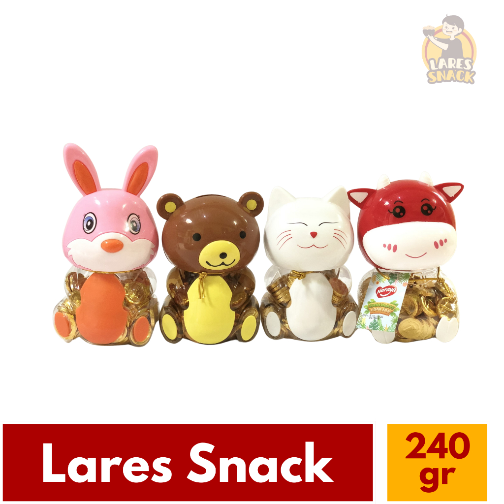

Naraya Chocolate Coin Jar Animal | Coklat Koin Toples Binatang 240gr Halal