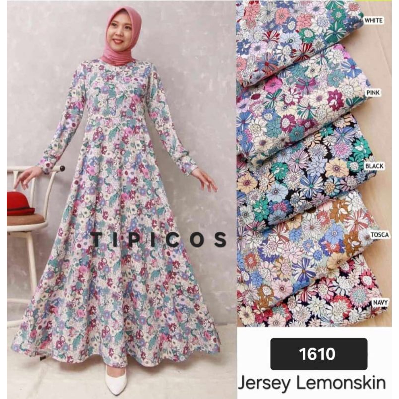 Flowy Dress / Gamis Jersey Lemonskin 1610