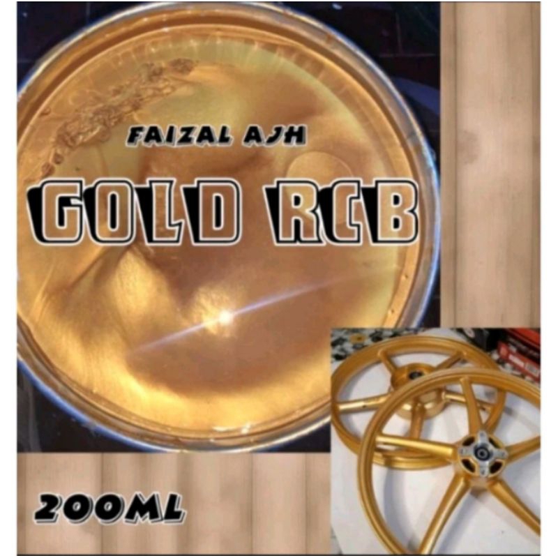 Cat Gold Rcb Spider Cat Kuning Emas Metalik Gold Rcb