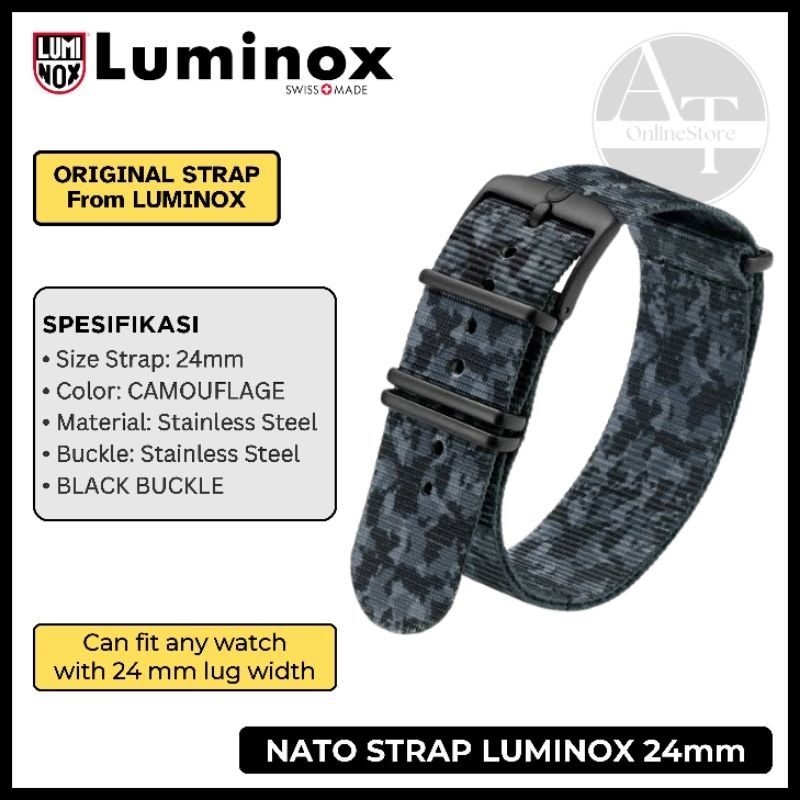 Tali Jam Tangan Luminox Nato Strap Camouflage Luminox 24mm ORIGINAL