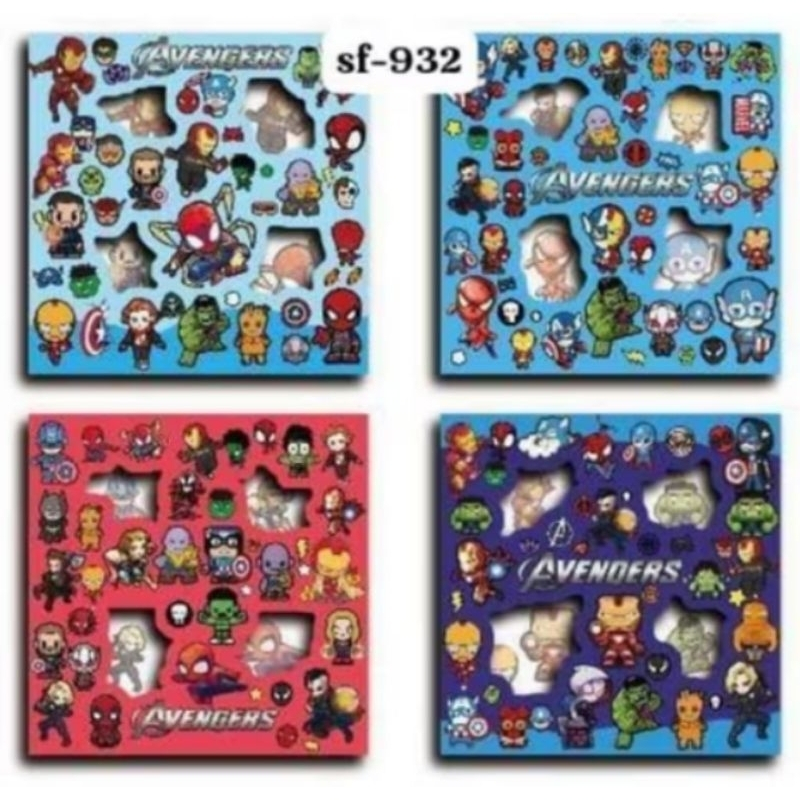 

Stiker Avengers Box Karakter Anime Lucu Aesthetic Sticker Kotak Waterproof Bahan PET Anti Air stiker viral