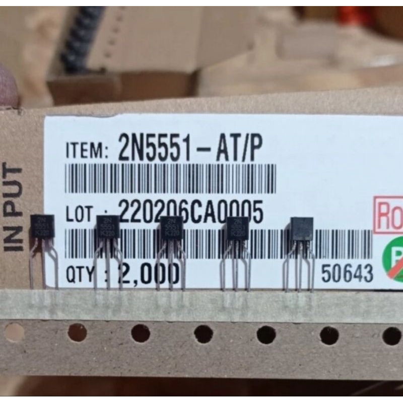 (1 BUAH) TRANSISTOR 2N5551 NPN ORIGINAL (KAKI TEMBAGA) TRANSISTOR 2N 5551 IC TRANSISTOR 2N5551 NPN 2